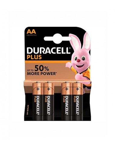 Pila Alcalina AA DURACELL LR06 Plus Power - Pack 4 ud
