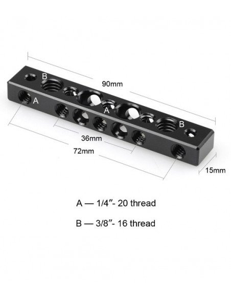SMALLRIG 1091 Cheese Bar with 1/4" and 3/8" Screw Hole