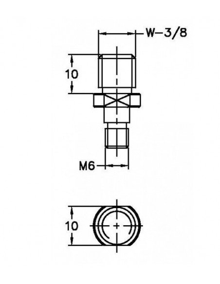 NOGA AD6030 Adaptor - 3/8 to M6