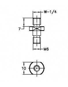 NOGA AD6030 Adaptor - 1/4 to M6 2