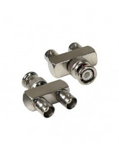 Conector de Vídeo BNC en Y Macho-Hembra-Hembra