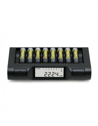 Cargador POWEREX Turbo de 8 Pilas AA/AAA