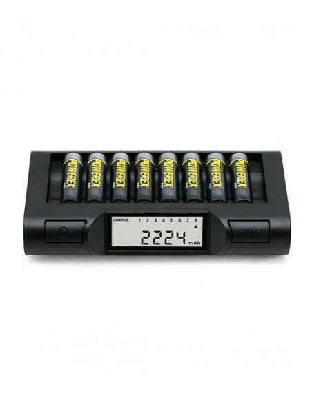 Cargador POWEREX Turbo de 8 Pilas AA/AAA