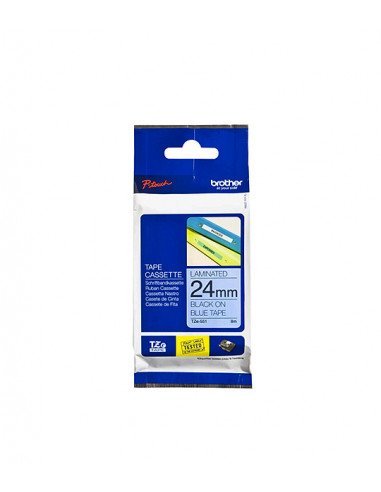 Cartucho BROTHER TZe-551 Negro sobre Azul - 24mm x 8m