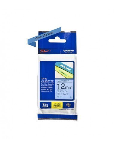 Cartucho BROTHER TZe-531 Negro sobre Azul - 12mm x 8m