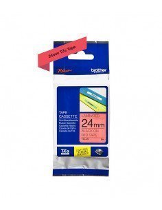 Cartucho BROTHER TZe-451 Negro sobre Rojo - 24mm x 8m