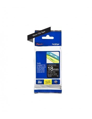 Cartucho BROTHER TZe-345 Blanco sobre Negro - 18mm x 8m