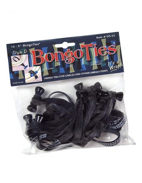 Bongo Ties Negro con Madera Negra