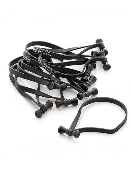 Bongo Ties Negro con Madera Negra