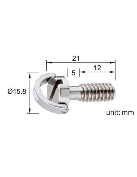 KUPO KS-184 Stainless Steel Flat Head and D Ring Screw