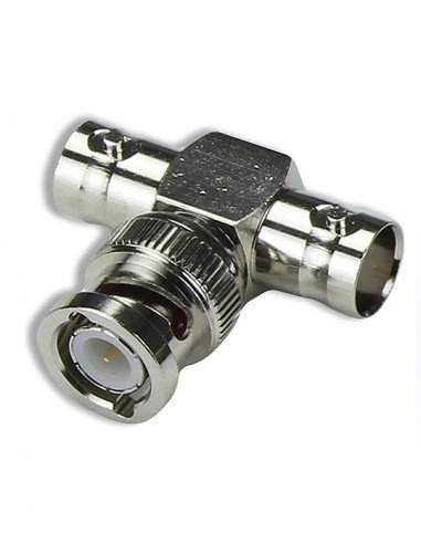 BNC Video Adapter HD 75 Ohmios Male-Female-Female