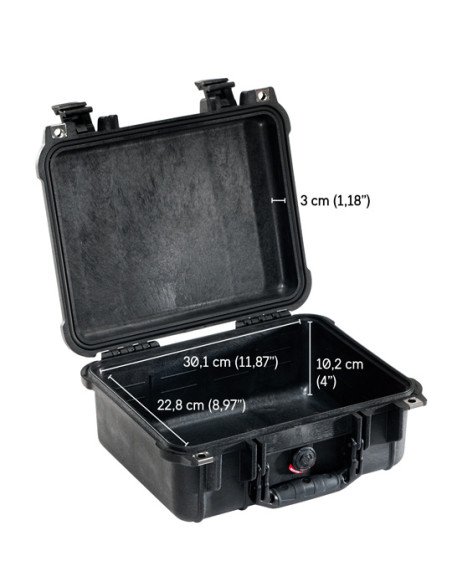 Maleta PELI 1400 Protector con Espuma - Negro