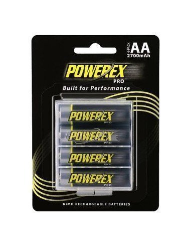 Pilas Recargables AA POWEREX PRO 2700mAh 1,2v - 4 uds.