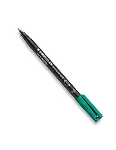 Rotulador STAEDTLER Permanente Lumocolor S verde