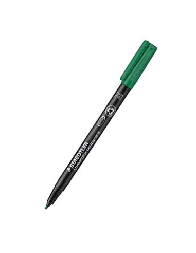 Rotulador STAEDTLER Permanente Lumocolor M verde