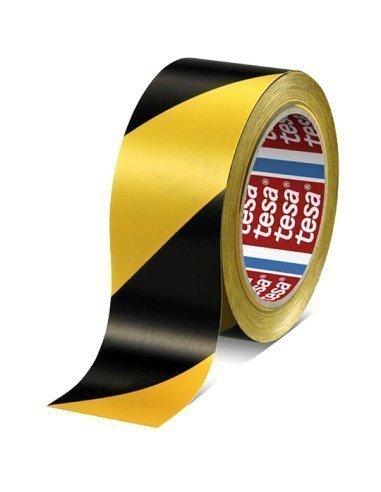 TESA 60760 Adhesive Signal Marking Tape - 50mm x 33m roll Yellow Black