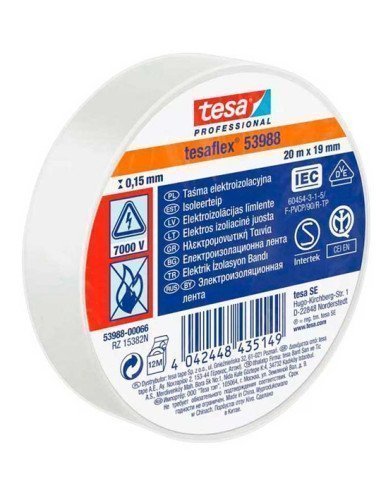 TESA 53988 Insulating Tape - 19mm x 20m roll white
