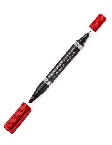STAEDTLER Permanent Marker Lumocolor Duo M + F STAEDTLER Permanent Marker Lumocolor Duo M + F red