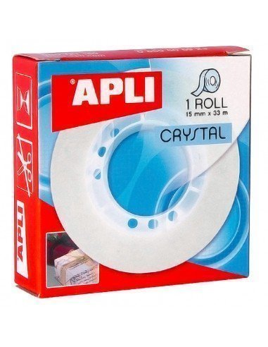 Cinta Adhesiva Crystal APLI - 15mm x 33m