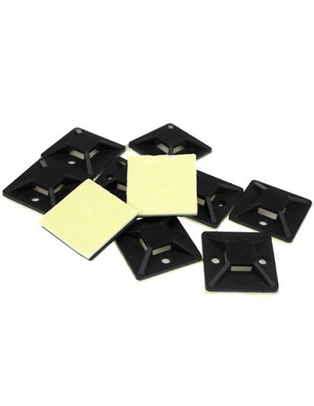 Base para Bridas Sujetacables 30 mm x 30 mm - Negro