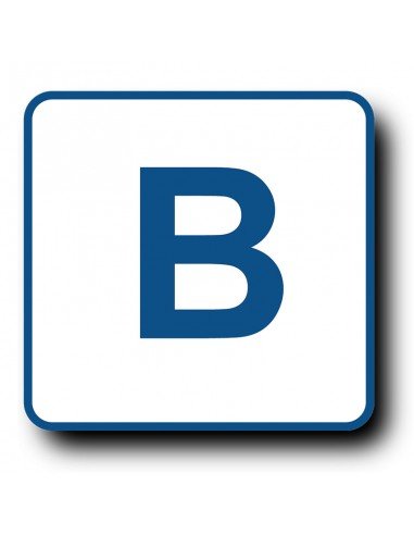 Camera Tag B - Azul sobre Blanco