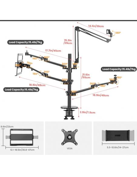 TARION Titanrig Desktop Set 4 en 1